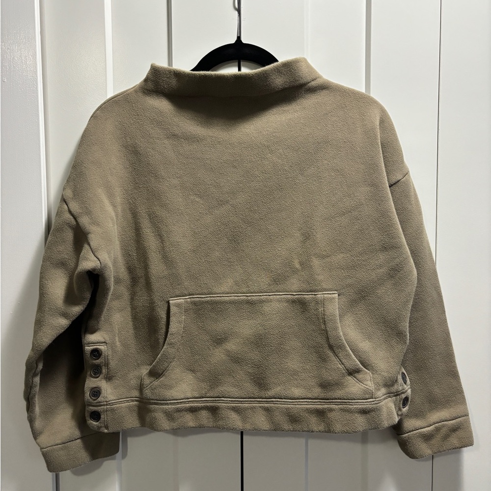 Madewell MWL cowl neck pullover, olive green - SZ M